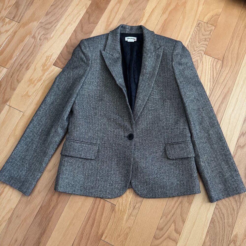 Zadig & Voltaire Victor Lurex Blazer Jacket Size 36 - Picture 4 of 11